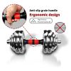 Adjustable Dumbbell Set With 3 in 1 Dumbbell Barbell Metal Connecting Rod, Chromed Weights, Hardcover Gift Box, Adjustable Weight Sets up to 66lbs