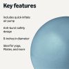 9-Inch Pilates Ball, Anti-Burst Exercise Ball for Yoga, Core Training